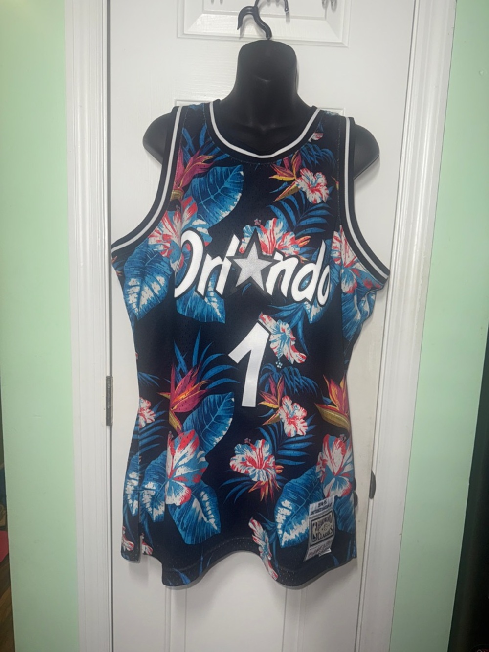 Mitchell & Ness Floral Penny Hardaway Orlando Magic Hardwood Classics Size L